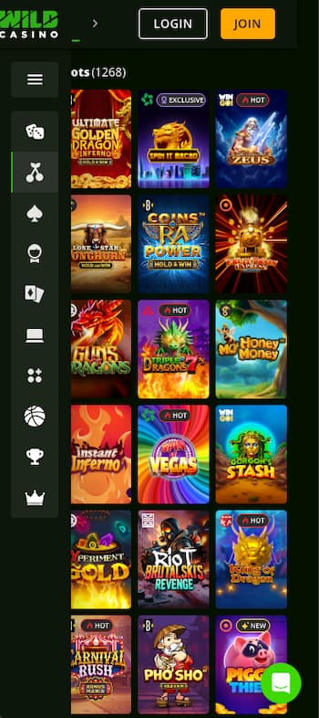 Inside look at Wild Casino — a trusted name among real money slot apps for Android.